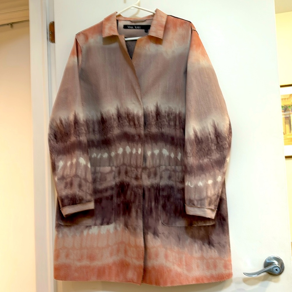 SPRING/FALL…MARC AUREL 3/4 coat size 12 Canadian /44 European. Tan & Light pink